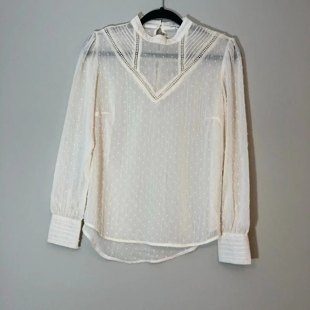 Sheer High Neck Blouse - Picture 1 of 5